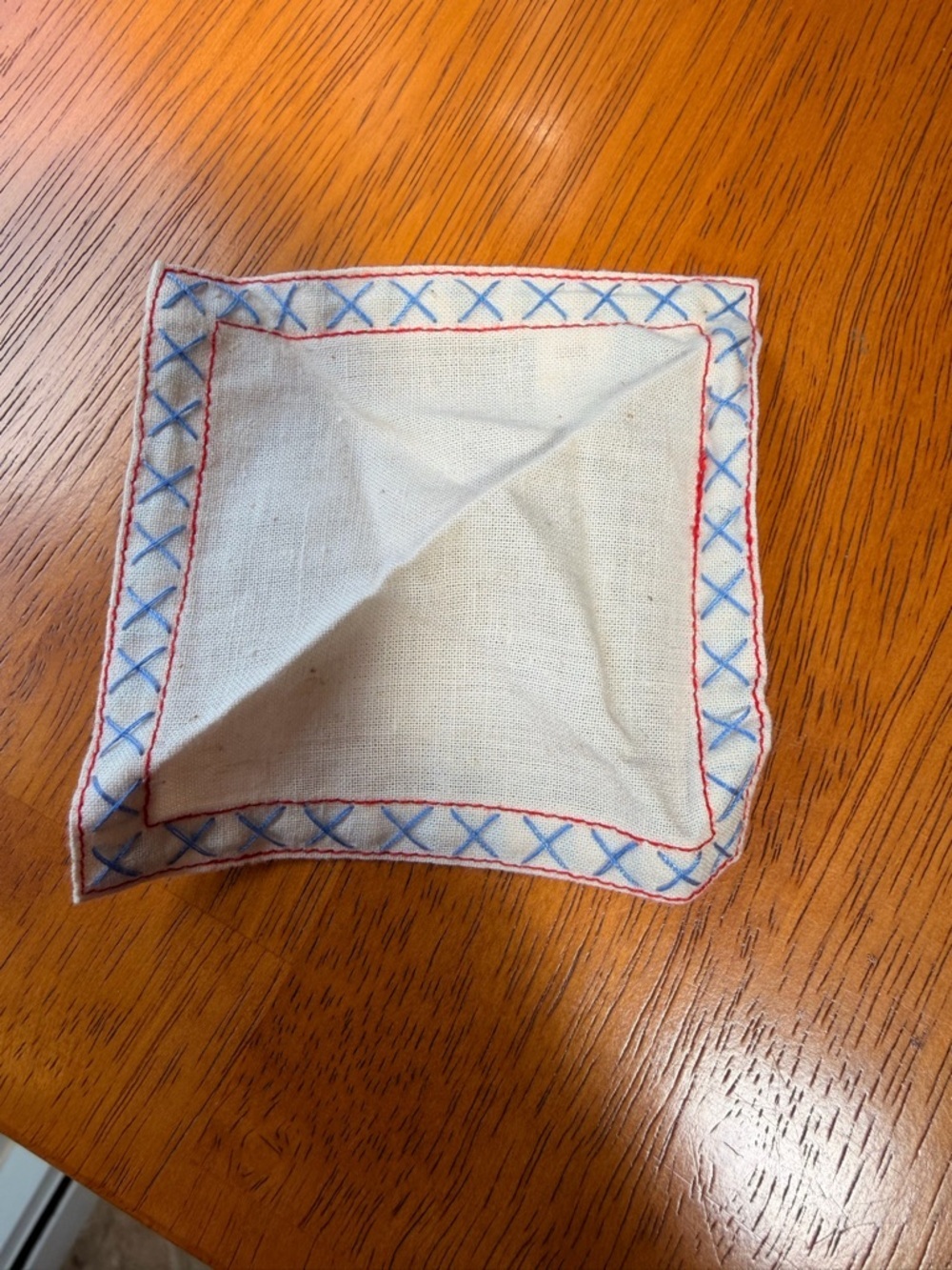 American Girl Kirsten PC Cream Linen Napkin